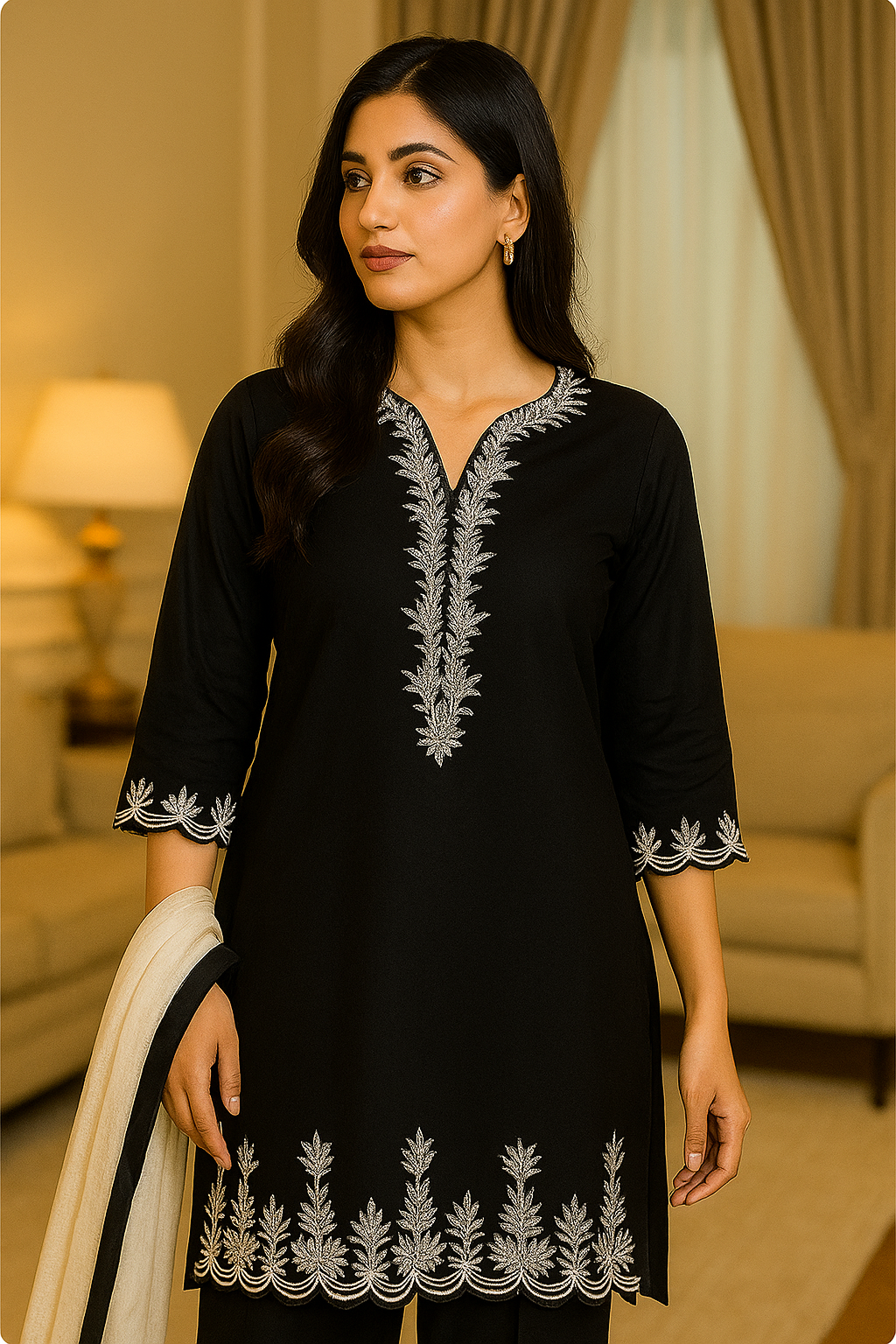 Pharsi Embroidered Kurta Set