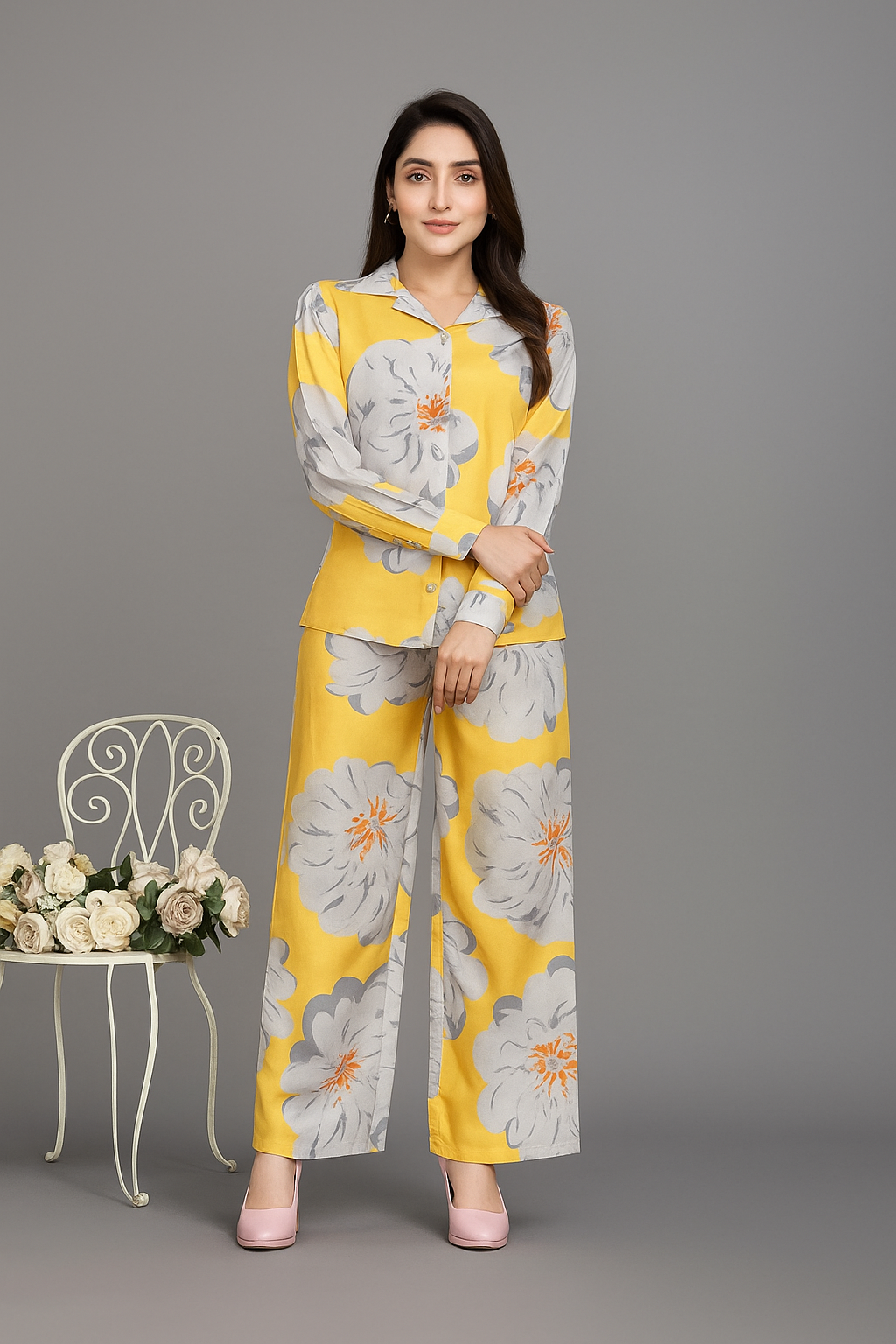 Zinnia Bloom Co-Ord Set - Premium Ethnic Wear for Women | Hamnaas Outlet